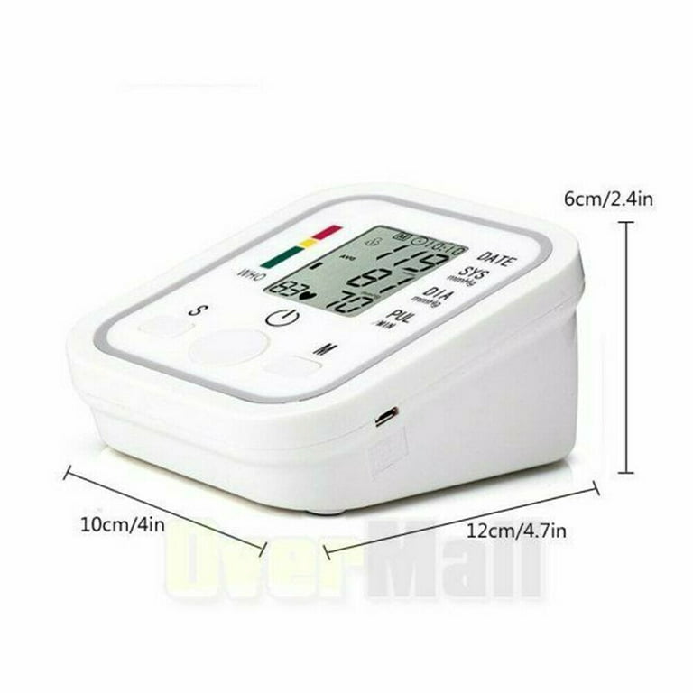  Blood Pressure Monitor, Mebak BP Machine Upper Arm Cuff,Automatic  Digital High Blood Pressure Monitor for Home Use, Pulse Rate Monitoring  Silver : Health & Household