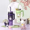 thumbnail image 3 of Botella termo de Hello Kitty, ml de 1200 Miniso Sanrio, bonito Kuromi Cinnamoroll Melody, Pajita de gran capacidad, acero inoxidable, 3 of 5