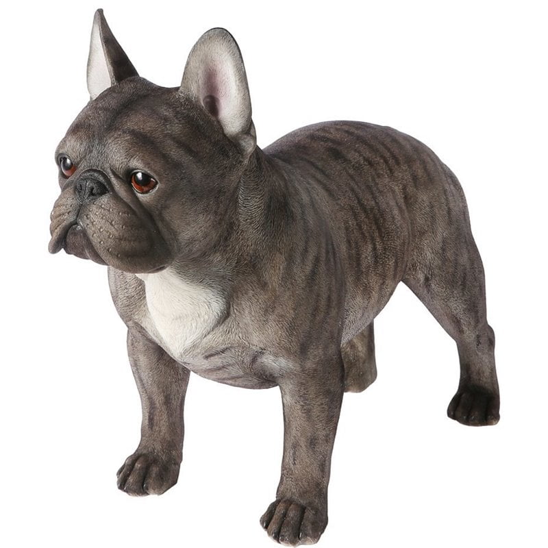 red french bulldog statue