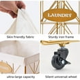 thumbnail image 4 of Casa Pura Furniture Collapsible Laundry Hamper with Wheels,（65L）Laundry Basket ，Capacity and Removable Liner, Sturdy Metal Frame for Clothes Storage and Transport, 4 of 5