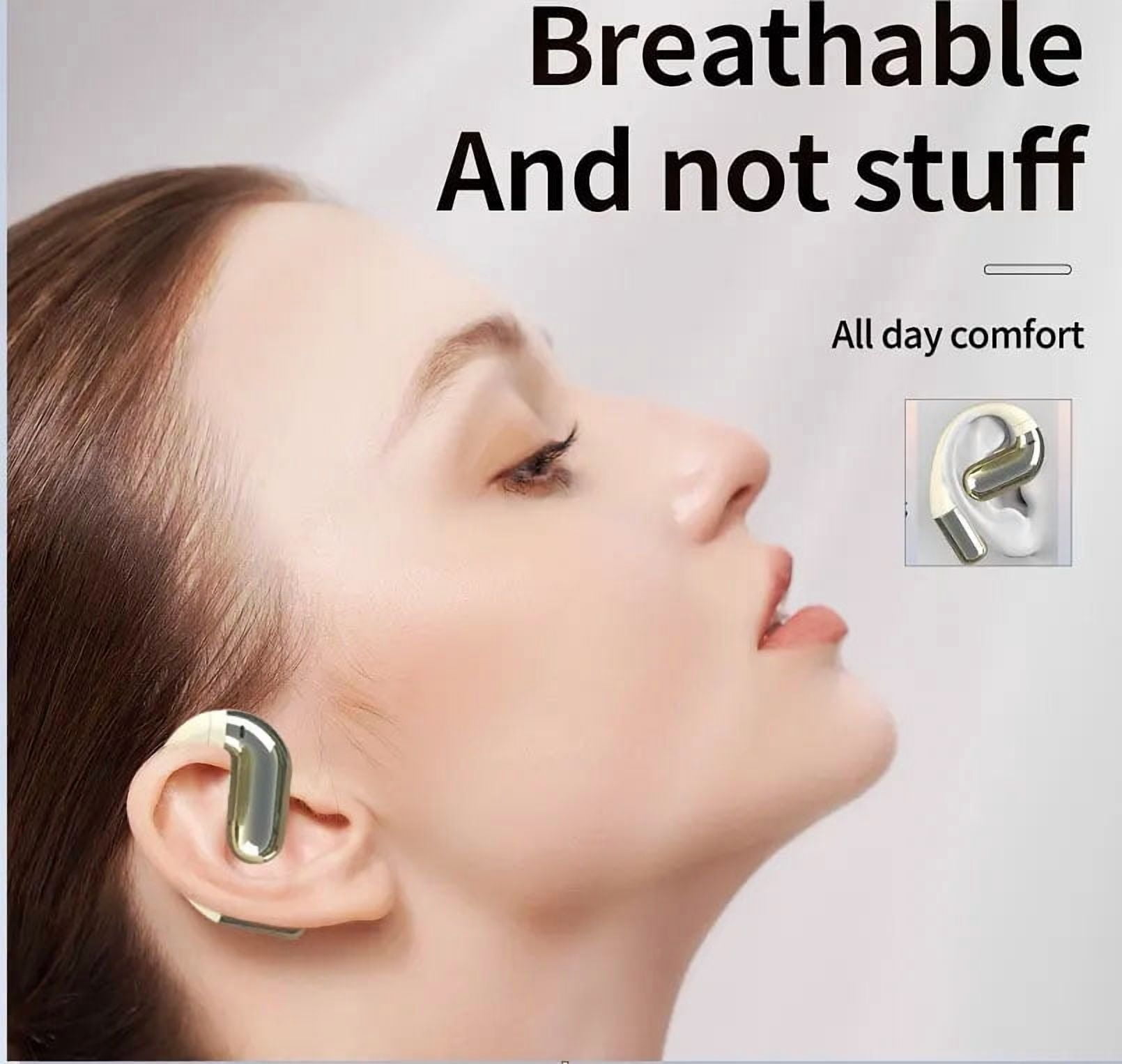 Wireless Bluetooth Ear-hook OWS Earphones Bluetooth Earbuds for Google Pixel 9/Pro/Pro XL/9a Phones - Over the Ear Headphones True Stereo Charging Case Hands-free Mic Headset