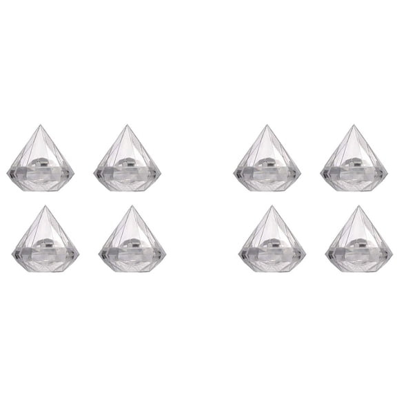 24PCS Transparent Diamond Shape Candy Box Wedding Favor Gift Boxes Party Box Clear Plastic Container Home Decor Gift
