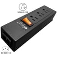 thumbnail image 2 of Conntek Power Strip 125V 7-1/2-Inch Housing IEC C14 to U.S 3 Prong Power Strip 3 Outlets with AC Adapter Space, 2 of 3