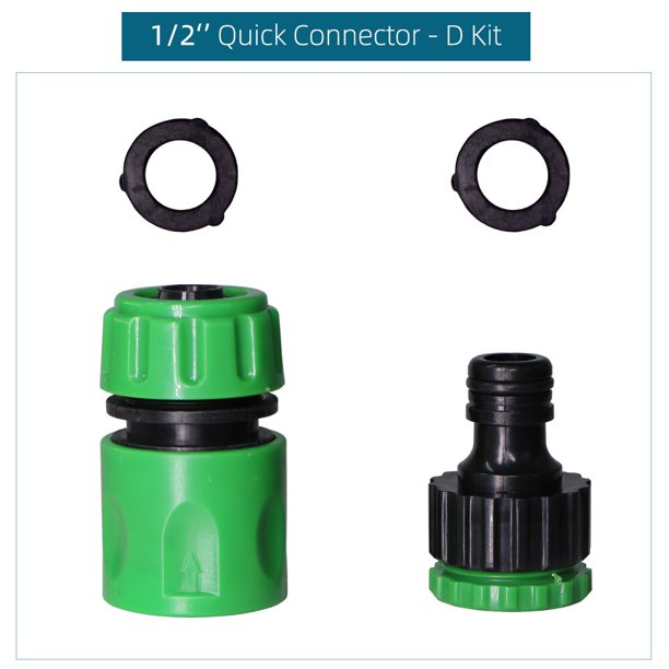 1/2'' ABS Garden Irrigation Watering Hose Quick Connectors Kit Tubing Coupling Adapter Joint Extender Set for Car Wash Fitting He Qiyong unisex