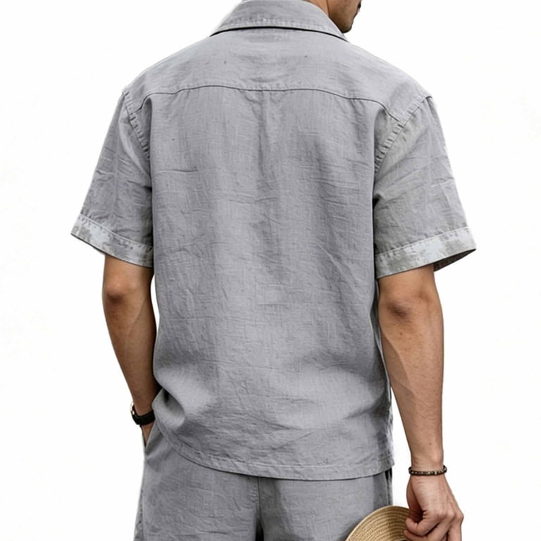 T Shirts for Man, Men's Tie Dye Short Sleeve Button Down Shirt