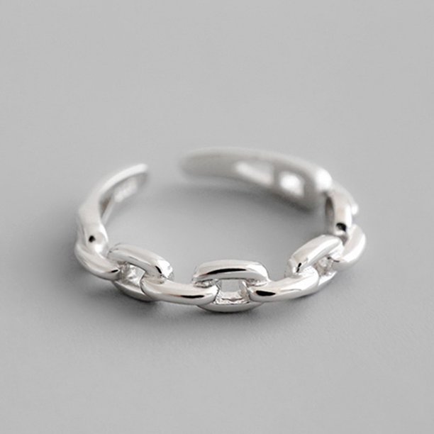 Anillos ajustables de Plata de Ley 925 para mujer, cadena Cuba, joyería de buenos de lujo, accesorios de boda Vintage, joyería Argent 925