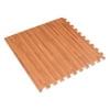 Forest Floor 3/8" Thick Printed Wood Grain Interlocking Foam Floor Mats, 168 Sq Ft (42 Tiles), Mahogany
