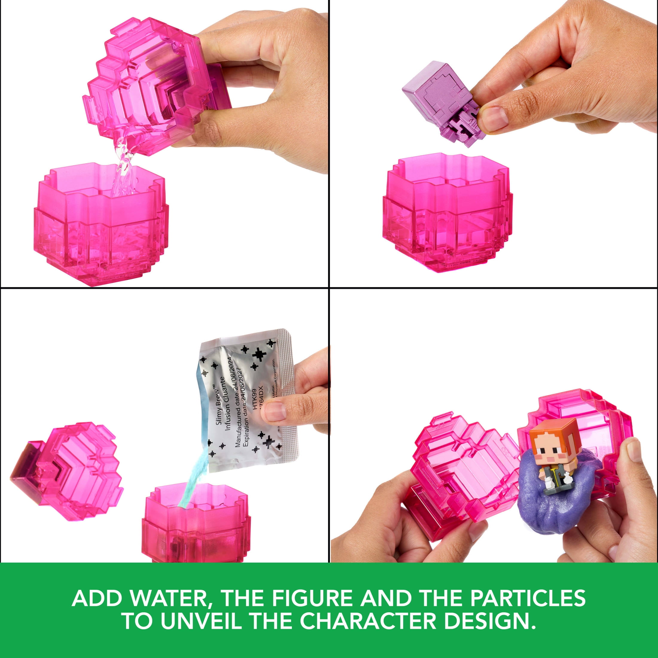 Minecraft Mini Mode Potion Brewing Action Figures with Color Reveal (Characters May Vary)