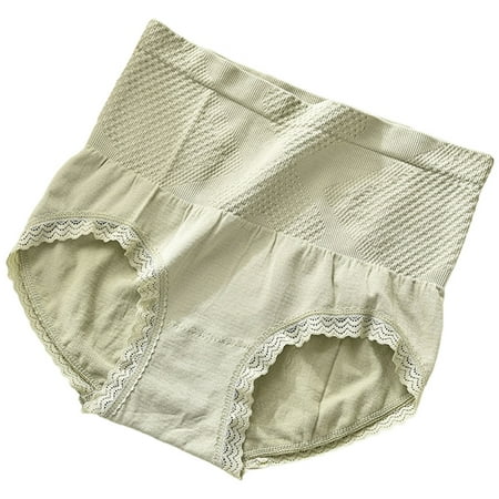 

CLZOUD Underwear for Women Nylon Spandex Cotton Panties Bottom Crotch High Waist Panties Women S Belly Lift Briefs Women Large Size