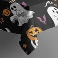 thumbnail image 5 of Black Halloween Ghosts and Pumpkins Square Tablecloth,Waterproof Square Table Cover,Wipeable Spillproof Washable Table Cover for Home Kitchen Party Decor 42"X42"(107x107cm), 5 of 6