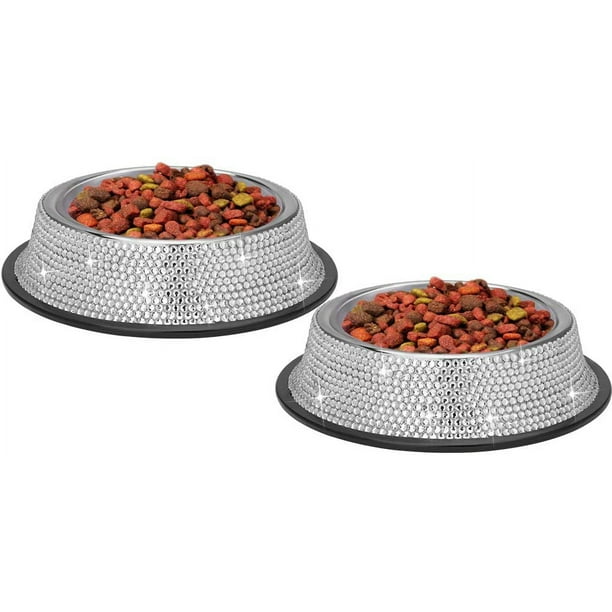 Diamond top dog bowl