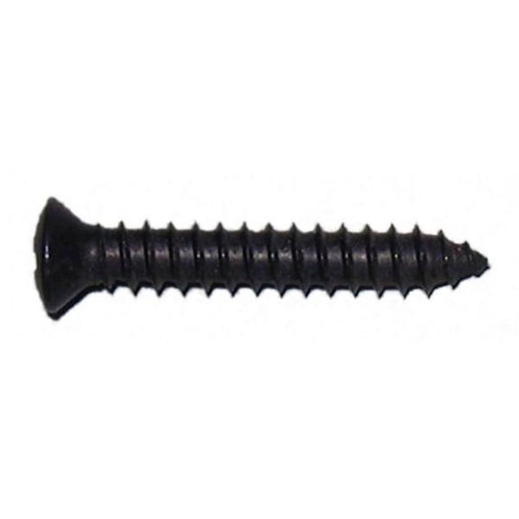 #8 x 1" Black Steel Phillips Oval Head Sheet Metal Screws SMSJ-100 (25 pcs.)