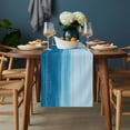 thumbnail image 2 of Sky Blue Ombre Table Runner - 70 Inch Long, Kitchen Dining Table Runner Dresser Scarves, Modern Abstract Art Ocean Oil Painting Farmhouse Decor for Coffee Tables Wedding Party Banquet, 2 of 8