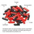 thumbnail image 4 of Unique Bargains 50pcs Rubber End Caps Cover Assortment 1/8 inch Screw Thread Protector for Screw Bolt Black Red, 4 of 5