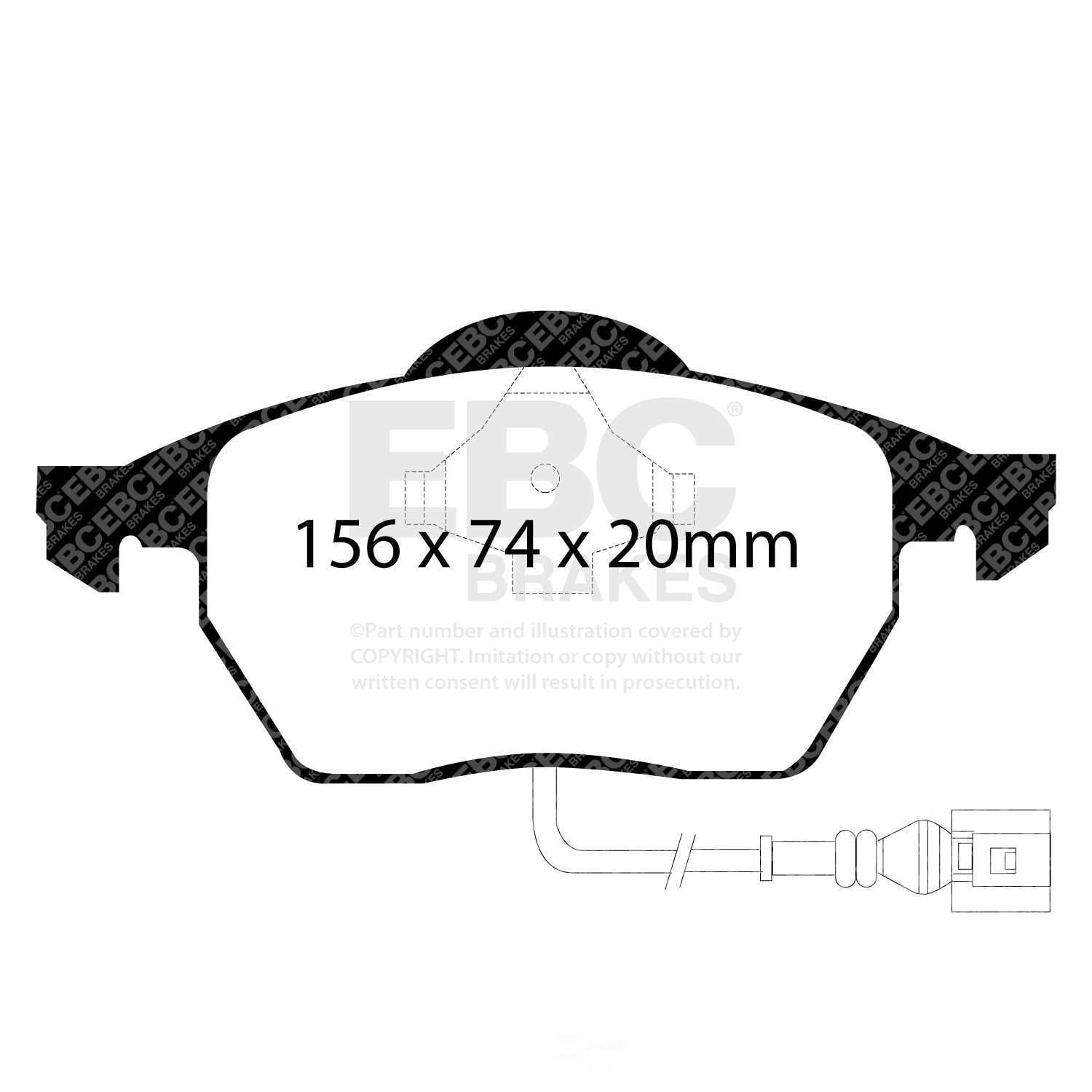 EBC 99-06 Audi TT 1.8 Turbo Redstuff Front Brake Pads