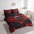 thumbnail image 3 of Feelyou Red Angel Wing Bedding Comforter Set 7pcs, Happy Anniversary Queen Bedding Sets, 3 of 8