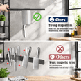 Counter Drill Rack 23 Inch Black Magnetic Holder with 15 Hooks, No-Drill Wall Mount ...
