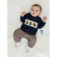 thumbnail image 4 of BemeyourBBs Boy 2-piece Outfit Long Sleeve Embroidery Sweatshirt Plaid with Pants, 4 of 9