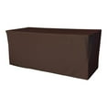thumbnail image 1 of TCpop-fit-72x30x30-BrownP22 2.23 lbs Polyester Poplin Fitted Tablecloth, Brown, 1 of 1