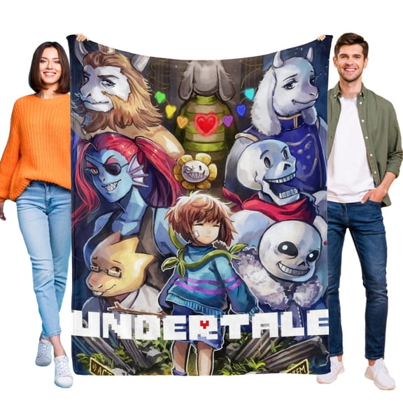 Throw Blanket for Undertale Bed Couch Flannel Blanket for Kids Boys Girls Gifts Soft Warm Home Decor 60x80 Inch