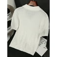 thumbnail image 4 of Trendy women's polo knitted short-sleeved new style, 4 of 5