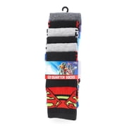 DC Justice League Mens Quarter Socks, 6-Pack, Shoe Sizes 8-12