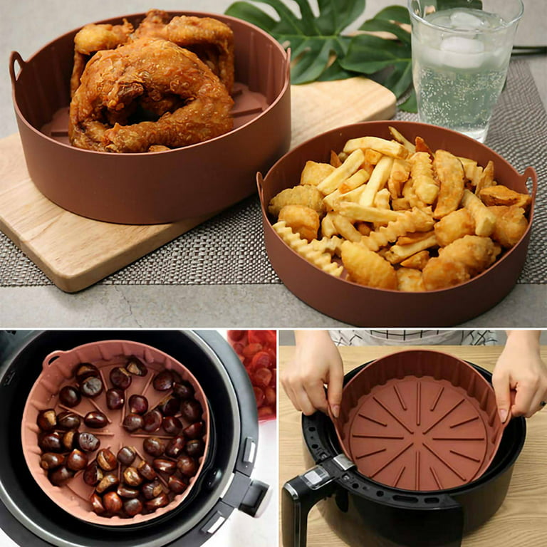 Air Fryer Silicone Pot Reusable Air Fryer Liner Multifunctional