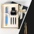 thumbnail image 4 of Portable Exquisite Refillable Signature Pen Kit 3 Refill Ink Sac 1 Ink Bottle, 4 of 19