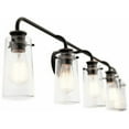thumbnail image 5 of KICHLER Braelyn 44 in. 5-Light Olde Bronze Vintage Bathroom Vanity Light with Clear Seedy Glass, 5 of 5