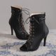 thumbnail image 4 of Lasyarrow-zapatos de baile Latino hasta el tobillo para mujer, zapatos de Salsa de salón de fondo suave para niñas, zapatos latinos de tacón alto, 4 of 4