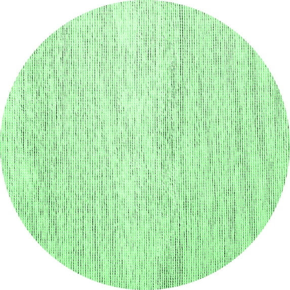 Ahgly Company Indoor Round Abstract Emerald Green Contemporary Area Rugs, 6' Round