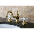 thumbnail image 3 of Kingston Brass KC7162PX Robinet de Lavabo à Large Diffusion avec Poignée en Croix de Procelain et Raccord en Laiton, Laiton Poli, 3 of 4