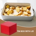 thumbnail image 4 of Uxcell Rectangular Tin Box, Metal Storage Tin Box Portable Storage Container with Lid for Tea Candy Treats Gifts Red, 4 of 7