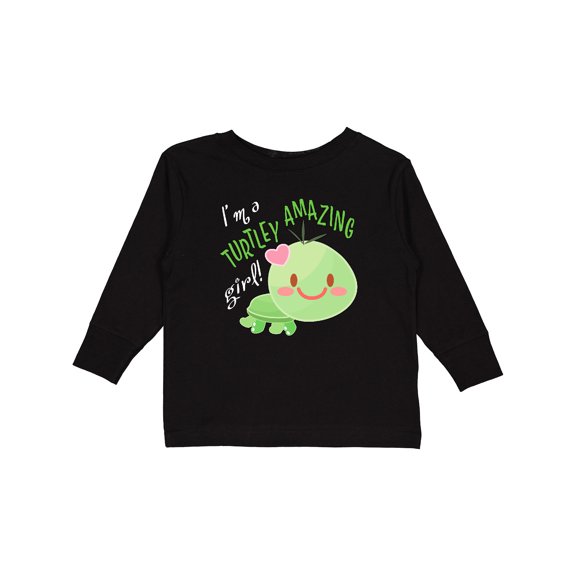 Inktastic I'm a Turtle-ly Amazing Girl Cute Turtle Girls Long Sleeve Toddler T-Shirt