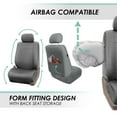 thumbnail image 6 of FH Group 3 Rows Universal Fit Faux Leather Car Seat Covers for SUV Sedan, Airbag Compatible, Split Bench w/ Free Air Freshener - 7 Seaters Solid Gray, 6 of 8