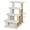 White, variant on Cat Steps 4 Level, Pet Stairs for High Bed Sofa, Kitten Climber with Scratching Posts & Hanging Ball - White