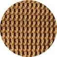 thumbnail image 1 of Ahgly Company Machine Washable Indoor Round Transitional Red Brown Area Rugs, 5' Round, 1 of 7