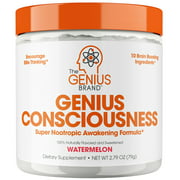 Genius Consciousness Watermelon- Nootropic Brain Booster Supplement w/ Lions Mane Mushroom