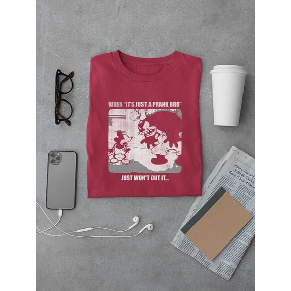 Funny Cartoon Steamboat Willie T-shirt Color Women's -SmartPrintsInk Designs