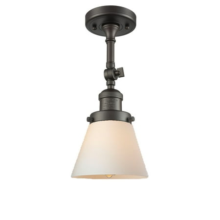 

Small Cone 1-light Adjustable Dimmable Vintage Incandescent Flushmount