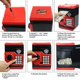 thumbnail image 5 of Hucha electrónica con giro automático de efectivo, minicaja fuerte roja para cajero automático, juguete para ahorrar dinero para niños, regalo de cumpleaños o Navidad para niños y niñas., 5 of 5