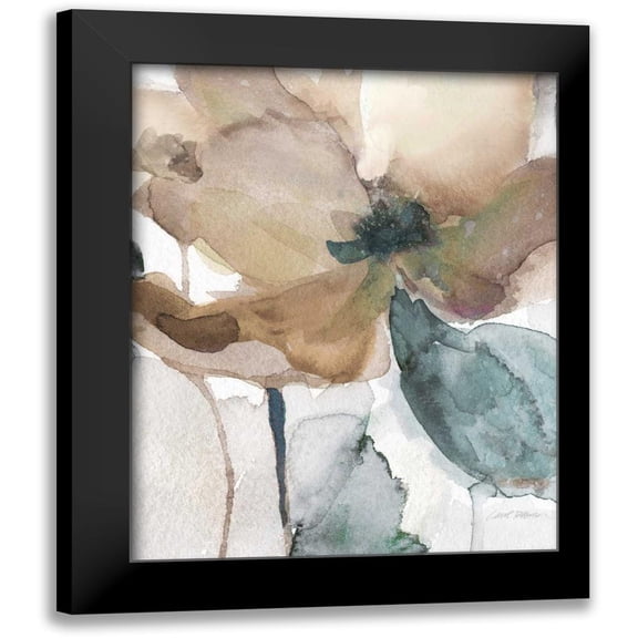 Robinson, Carol 12x14 Black Modern Framed Museum Art Print Titled - Watercolor Poppy I