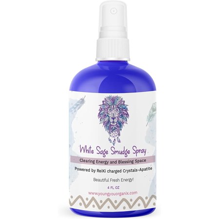 White Sage Smudge Spray Infused with Protective Energy for Abundance, Clearing Negative and Stagnant Energy Best Alternative to Sage Smudge Sticks