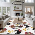 thumbnail image 3 of Large Area Rugs for Living Room Bedroom, Farmhouse Rooster 8'x10' Rug Washable Carpet Runner Indoor Outdoor, Country Watercolor Flowers Wood Grain Non Slip Floor Mats Rug for Kitchen, Patio, 3 of 8