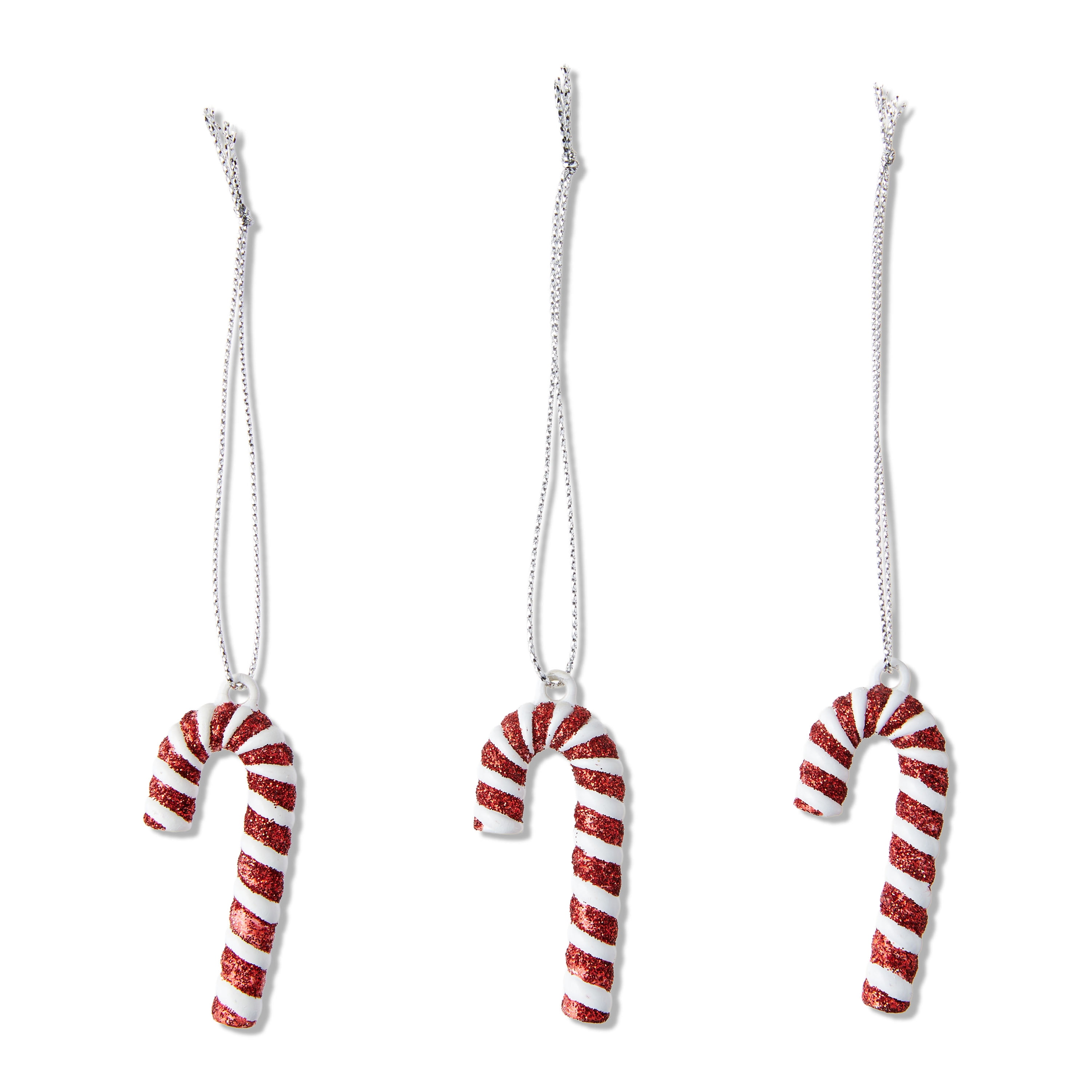 Red and White Mini Candy Christmas Ornaments, 6 Count, by Holiday Time