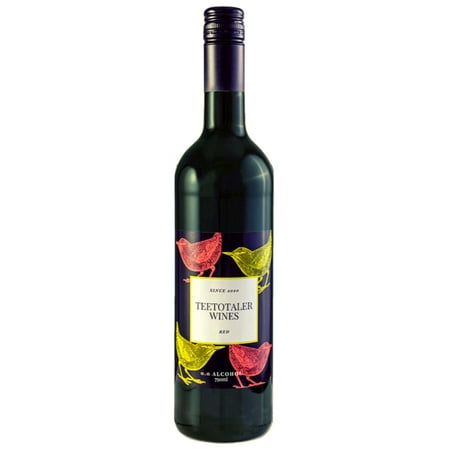Teetotaler Non Alcoholic Wine - Red, 750mL, 6-Pack | Alcohol Free | Made in Spain