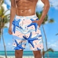thumbnail image 2 of Iugvhana Men's Swim Trunks Shorts Plus Size Quick Dry Boardshorts Hawaiian Printing Summer Beach Shorts with Drawstring Blue#2 XL, 2 of 5