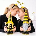 thumbnail image 3 of Spring Easter 17.32in Extendable Bee Gnome Plush Doll Telescopic Honey Bee Swedish Tomte Figurine Farmhouse Tiered Tray Tabletop Home Decoration, 3 of 8