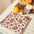 thumbnail image 2 of Fall Placemats Set of 4, 12x18 inch Pumpkins with Maple Leaves Heat-Resistant Place Mats, Seasonal Autumn Table Decors for Farmhouse Kitchen Dining Thanksgiving Holiday Party, 2 of 5