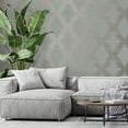 thumbnail image 2 of Serenity Geo Grey and Rose Gold Wallpaper, 2 of 4